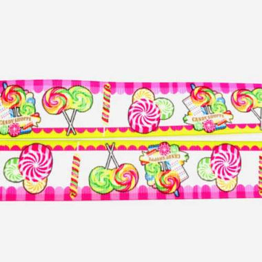 Grosgrain Ribbon Lollipop/ Candy Pattern 25mm