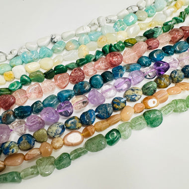 10 Strands 15.5 inches Mix Natural Crystal Nuggets Beads - Beadsy Beads