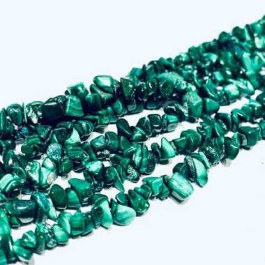 Authentic Best Quality Malachite- Chips Gemstone Beads Necklace 90 cm