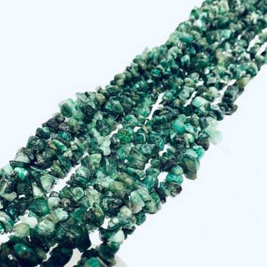 Authentic Best Quality Emerald- Chips Gemstone Beads Necklace 90 cm