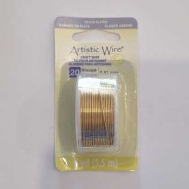 Artistic Wire Silver Plated (Gold) - 20 Gauge