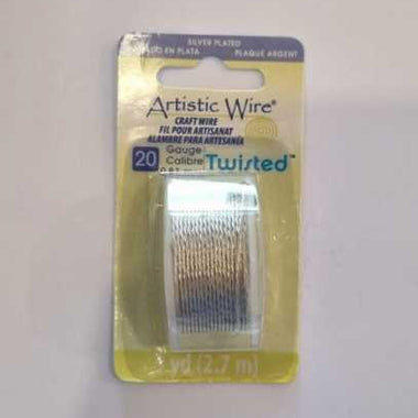 Artistic Wire Silver Plated Twisted (Silver) - 20 Gauge