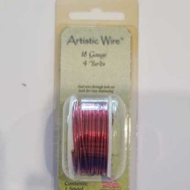 Artistic Wire Non Tarnish (Red) - 18 Gauge