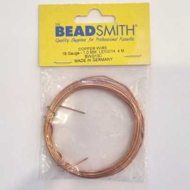 The Bead Smith Bead Wire (Copper) - 18 Gauge