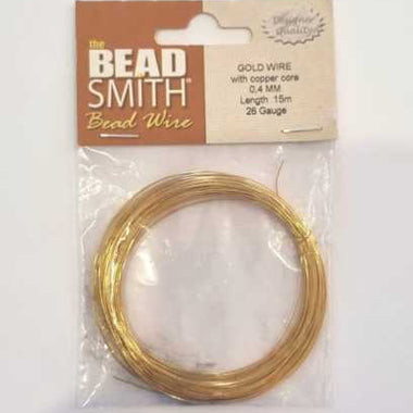 The Bead Smith Bead Wire (Gold) - 26 Gauge