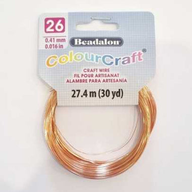 Beadalon ColourCraft Wire (Copper) - 26 Gauge