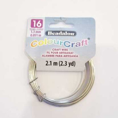 Beadalon ColourCraft Wire (Silver) - 16 Gauge