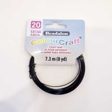 Beadalon ColourCraft Wire (Black) - 20 Gauge