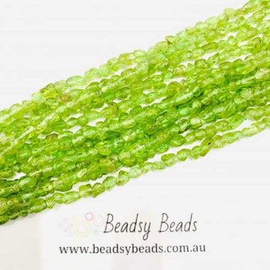 Authentic Peridot Potato Tumbled Nugget Beads 4*5mm -15 Inches Strands