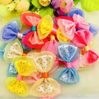 Handmade Bow Flowers Mix Colours 5-7cm 20pcs