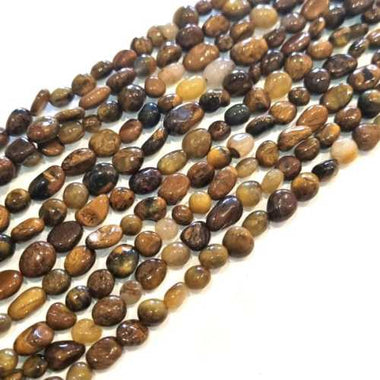 Gold Pietersite Tumbled Nugget Gemstones Beads 4-6mm - 15.5" Strand