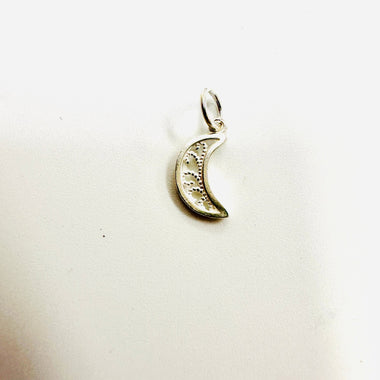 925 Sterling Silver Charm Crescent Moon - 1pc - Beadsy Beads