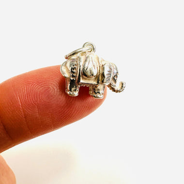 925 Sterling Silver Charm Elephant - 1pc - Beadsy Beads