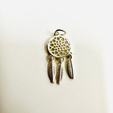 925 Sterling Silver Charm Tree Dreamcatcher - 1pc - Beadsy Beads