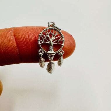 925 Sterling Silver Charm Tree Dreamcatcher - 1pc - Beadsy Beads