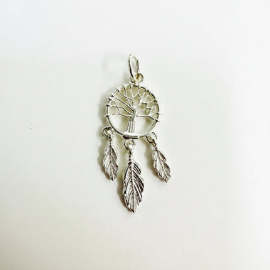 925 Sterling Silver Charm Tree Dreamcatcher - 1pc - Beadsy Beads