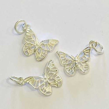 925 Sterling Silver Charms Butterfly - 1pc - Beadsy Beads