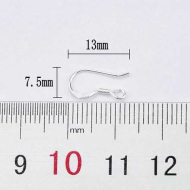 925 Sterling Silver Ear Hooks 10 pairs - Beadsy Beads