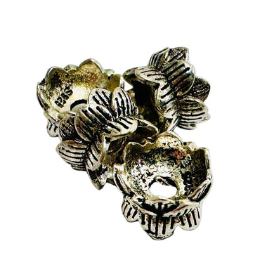 925 Sterling Silver Flower Spacer Bead 8mm- 1pc - Beadsy Beads