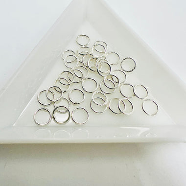 925 Sterling Silver Jump Ring 6mm - 6pc - Beadsy Beads