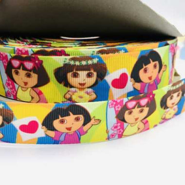 Grosgrain Ribbon Children Character Dora The Explorer 25mm