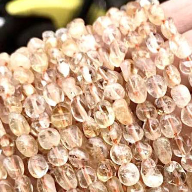 Authentic Citrine Potato Gemstones Beads 6*8mm -15 Inches Strand