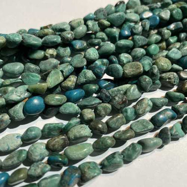 Azurite Tumbled Nugget Gemstones Beads 7-8mm - 15.5" Strand