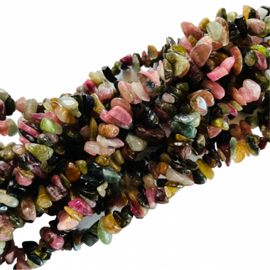 Tourmaline grade "AAA" Chips Crystal Gemstones Bead Strand 88cm
