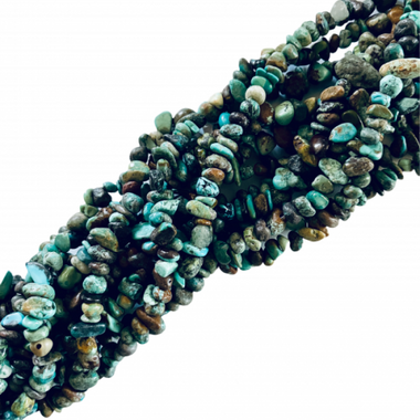 Authentic Turquoise Chips Crystal Gemstone Beads Strand 84cm