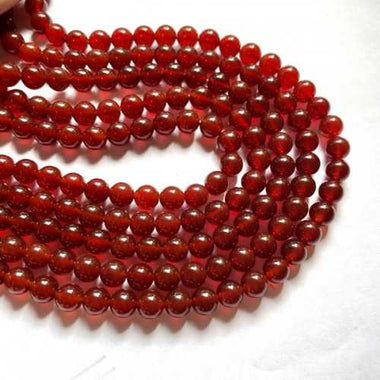 GENUINE Carnelian Crystal Beads Round -20pcs Choose size