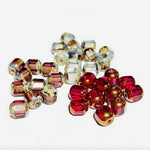 Czech Glass Vintage Firepolish Beads Antique Octagon 6mm - 20pcs