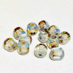 Czech Glass Vintage Firepolish Beads Antique Octagon 6mm - 20pcs