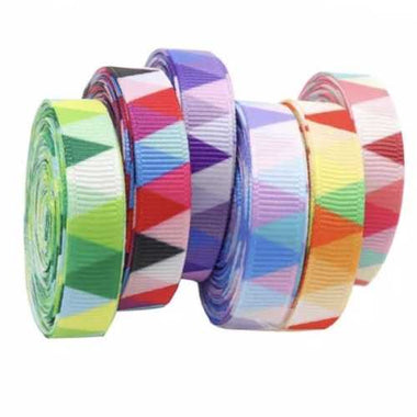 Grosgrain Ribbon Triangle Pattern Multi Coloured