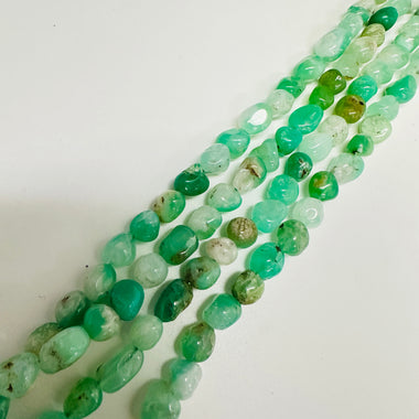 Australian Chrysoprase Crystal nugget Potato Gemstones Beads 8-10mm -15.5" Strand