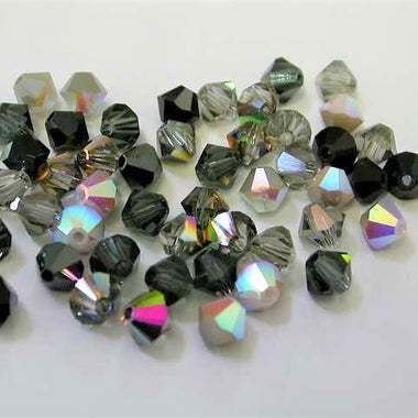 Swarovski Crystal Beads Bicone Crystal 4mm Black Diamond