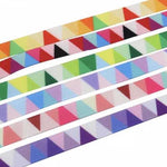 Grosgrain Ribbon Triangle Pattern Multi Coloured