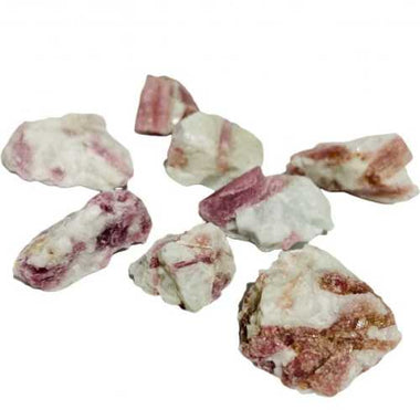 Genuine Rough / Raw Pink Tourmaline Gemstone Crystal 1-2cm - 3pcs