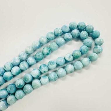 ''AAA" LARIMAR Gemstone Crystal Round Bead 15 Inch strand size 8mm