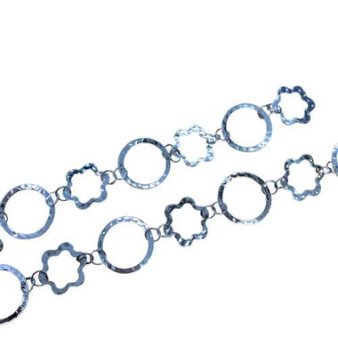 Nickel Free Silver Chain -Circle & Star Chain Link - 1 Metre