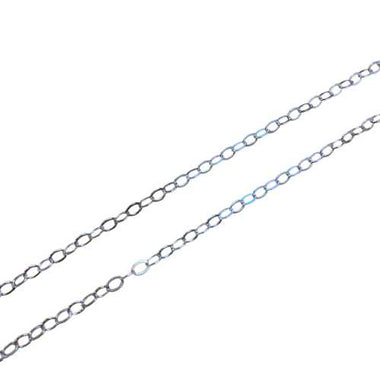 Sterling Silver Chain -Elongated Chain Link - 30cm