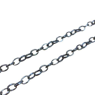 Nickel Free Tarnish Resistant Soldered Links Silver - Textured Cable Style - 1.5 Meter Bag