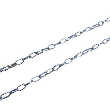 Nickel Free Tarnish Resistant Soldered Links Silver - Elongated Style - 1 Meter Bag