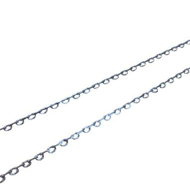 Nickel Free Tarnish Resistant Soldered Links Silver - Flat Sided Rolo Style - 1 Meter Bag