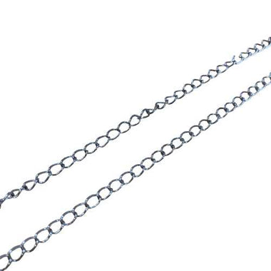 Nickel Free Tarnish Resistant Soldered Links Silver - Curb Style - 1 Meter Bag
