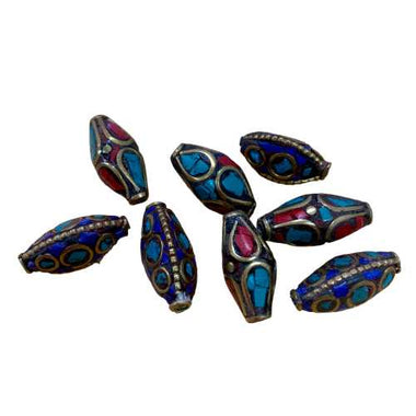 Handmade Tibetan Vintage Decorative Small Nimula Beads - Gold - 2cm