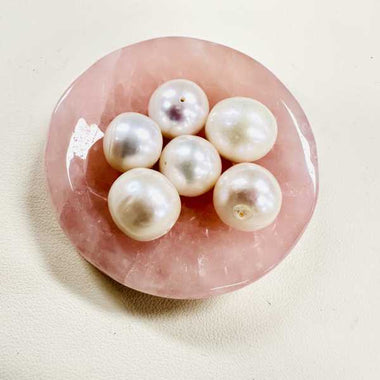 “AAA” Natural Freshwater Pearls Round Beads 12mm (each) | Elegance and Purity in White