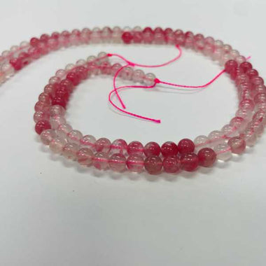 Rainbow Cherry Rhodonite 6mm Round Bead Strand 15 inch