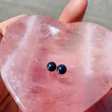 ''AAA'' Sapphire Crystal Round Gemstones Beads 6mm ( 2pcs )
