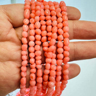 Natural Pink Coral Irregular Shape Beads 3m-4mm - 15.5 inches strand