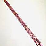 Ruby Crystal Faceted Round Gemstones Beads 3mm -15.5" Strand
